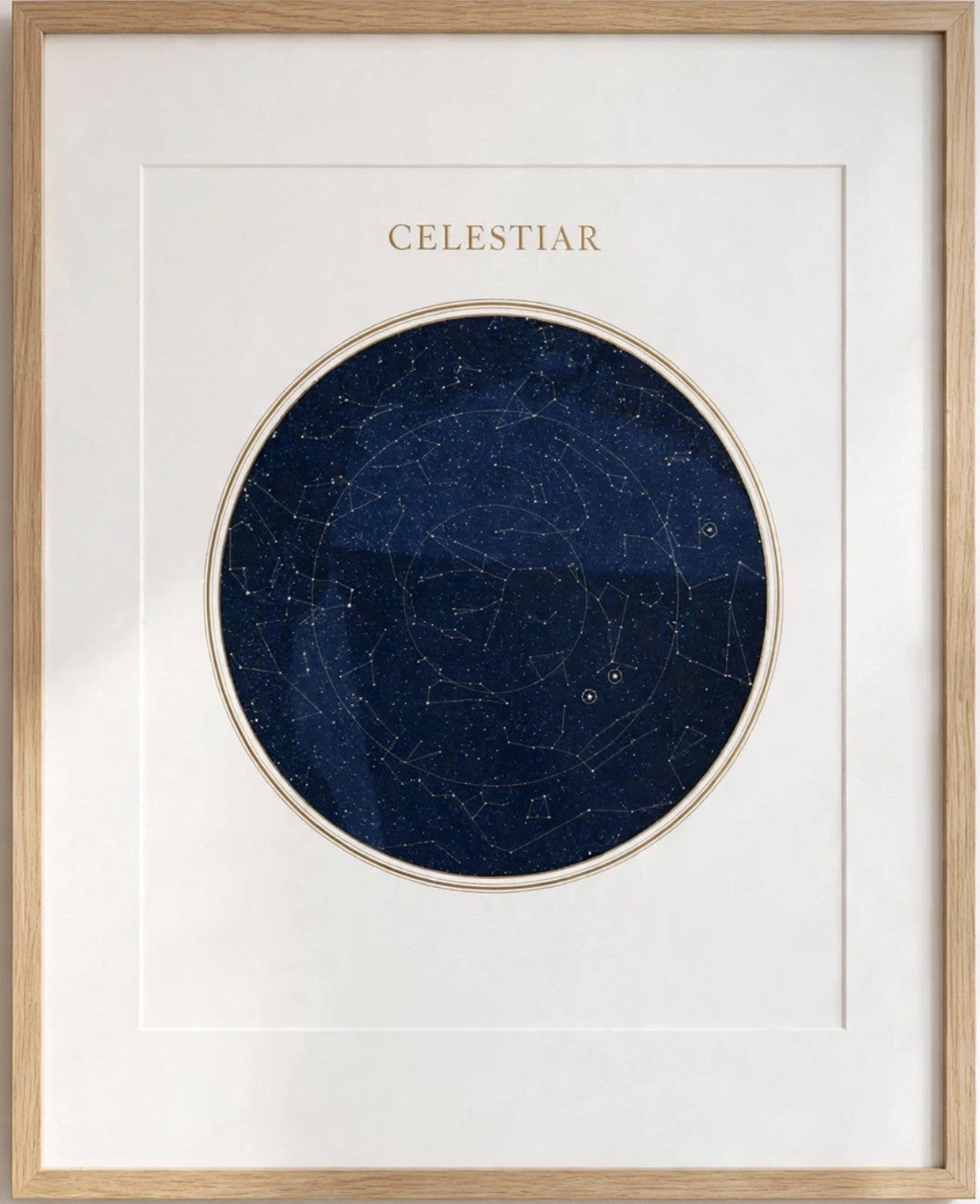Affiche Celestiar encadrée en chêne