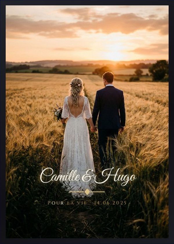 Exemple de rendu — Pour la vie — mariage